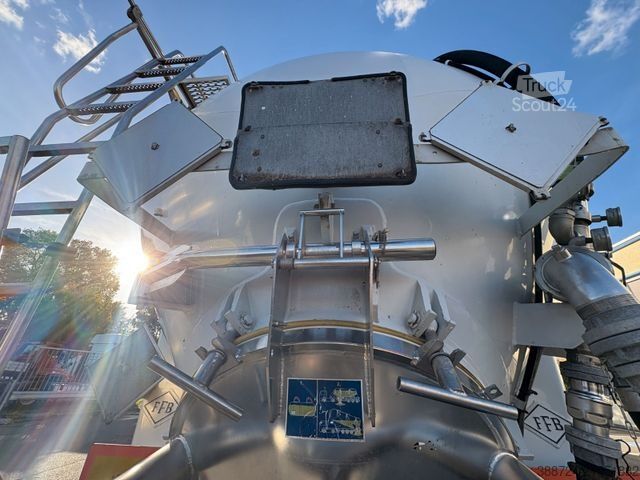 Semi-remorque silo FELDBINDER Kip 63*63 m³*Volluft*elektr. Hydraulik*TÜV*ADR*