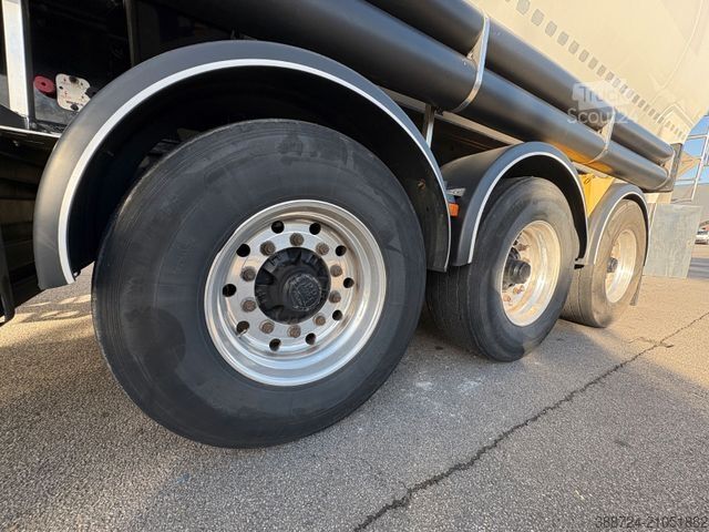 Semi-remorque silo FELDBINDER Kip 63*63 m³*Volluft*elektr. Hydraulik*TÜV*ADR*