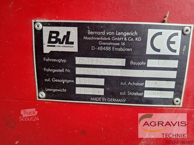 Voedertechnologie BvL van Lengerich V-MIX PLUS 20H-2S