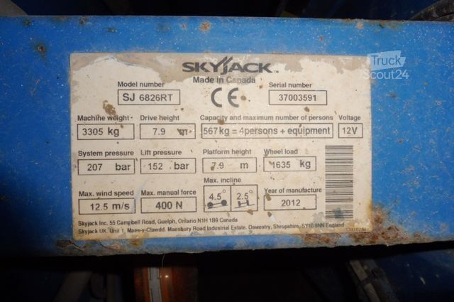 Arbejdsplatform Skyjack 6826RT