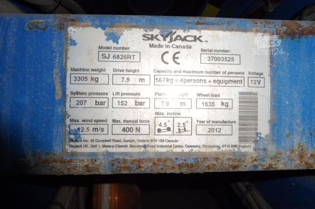 Arbejdsplatform Skyjack 6826RT