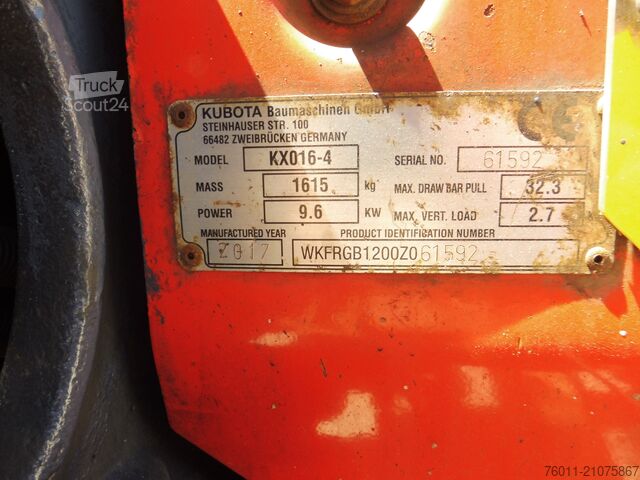 Minikoparka KUBOTA KX016-4