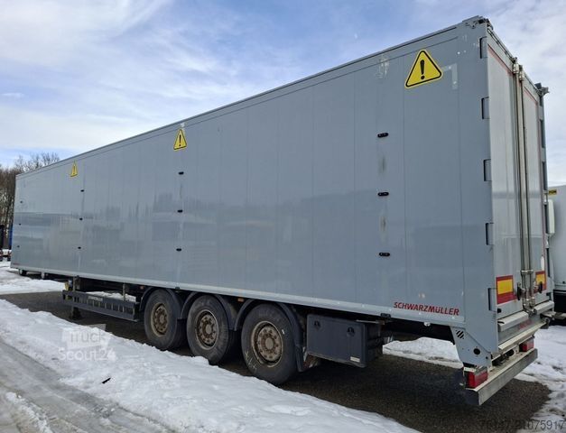 Auflieger mit Walkingfloor SCHWARZMÜLLER 3-Achs Schubboden Voll-Alu 91 m³ Liftachse