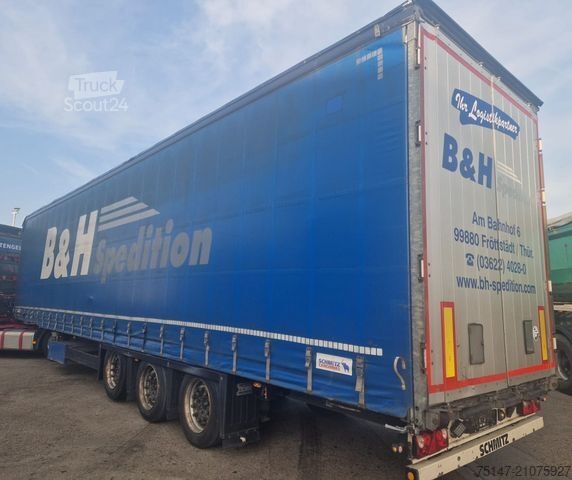 Open semitrailer with tarp SCHMITZ CARGOBULL 3-Achs Megaliner Varios Edscha Hubdach Liftachse