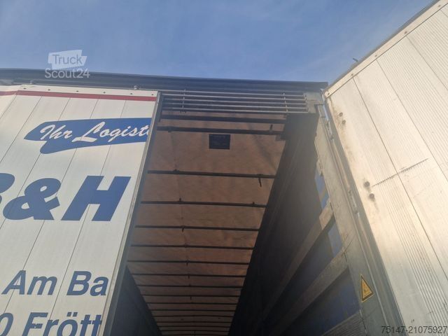 Open semitrailer with tarp SCHMITZ CARGOBULL 3-Achs Megaliner Varios Edscha Hubdach Liftachse