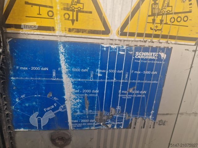 Open semitrailer with tarp SCHMITZ CARGOBULL 3-Achs Megaliner Varios Edscha Hubdach Liftachse