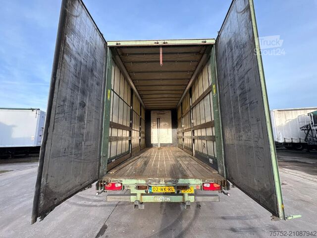 Sliding tarpaulins Pacton 2AS 7.4M Jumbo Schuifzeilen+Schuifdak Hardhoute...