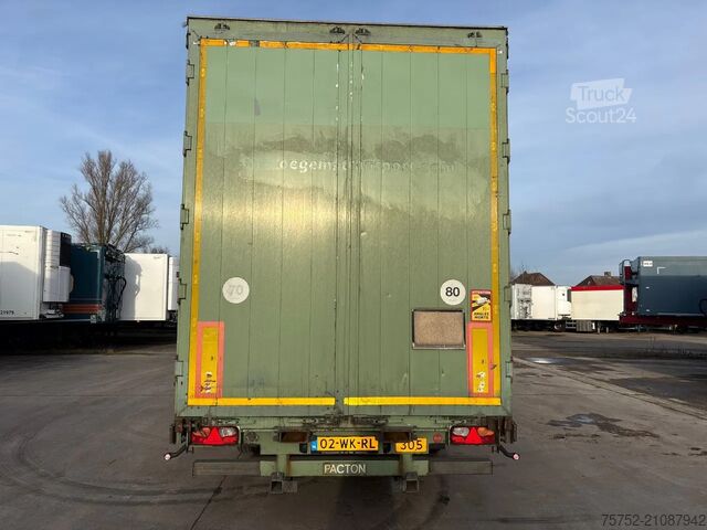 Sliding tarpaulins Pacton 2AS 7.4M Jumbo Schuifzeilen+Schuifdak Hardhoute...