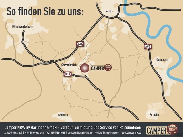 Half-integraal camper ETRUSCO T 5900 FB Complete Selection + Fahrradträger