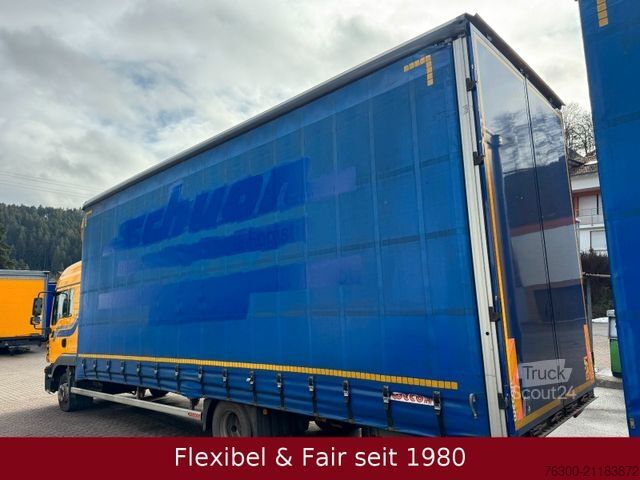 Camion jumbo MAN 12.220 TGL,7,75+7,75m=120m³,Anh. Wecon verzinkt!