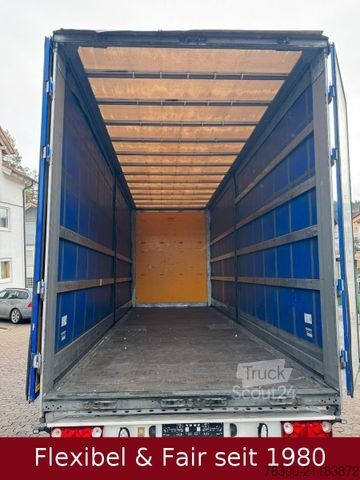 Camion jumbo MAN 12.220 TGL,7,75+7,75m=120m³,Anh. Wecon verzinkt!