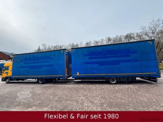 Camion jumbo MAN TGL 12.220,Hochdach 7,75+7,75m=120m³+H&W Anhänge
