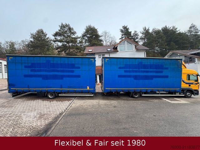 Camion jumbo MAN TGL 12.220,Hochdach 7,75+7,75m=120m³+H&W Anhänge