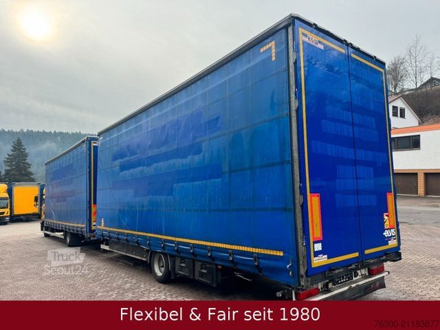 Camion jumbo MAN TGL 12.220,Hochdach 7,75+7,75m=120m³+H&W Anhänge