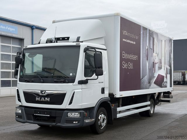 Vrachtwagen met bakwagen MAN TGL 8.160*Euro 6c*Seitentür*LBW*Navi*Kamera*TÜV*