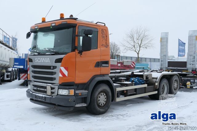 Kamion s kipom s pomičnim kontejnerom SCANIA G 490 6x2, Gerken GRK20/70D, Lenk-Lift, AHK, AC