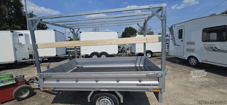 Remolque abierto con toldo HUMBAUR HU 152314 mit Plane und Spriegel 1300mm