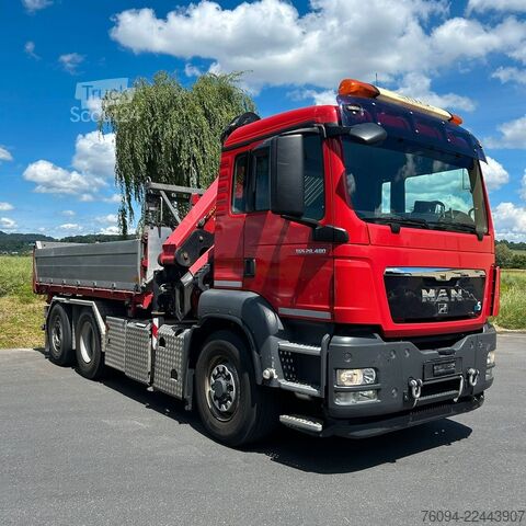 Самосвален камион MAN TGS 28.480 6x4-4 ALLRAD KRAN 19m SEILWINDE Wechs