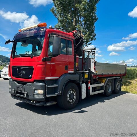 Самосвален камион MAN TGS 28.480 6x4-4 ALLRAD KRAN 19m SEILWINDE Wechs