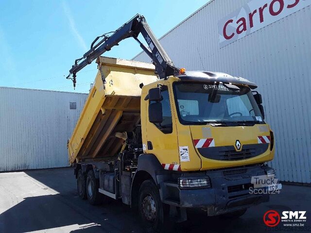 Самосвал с кран Renault Kerax 370 hiab 122/2 remote syncro 3e