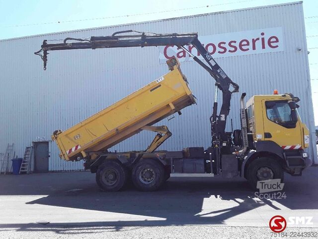 Самосвал с кран Renault Kerax 370 hiab 122/2 remote syncro 3e