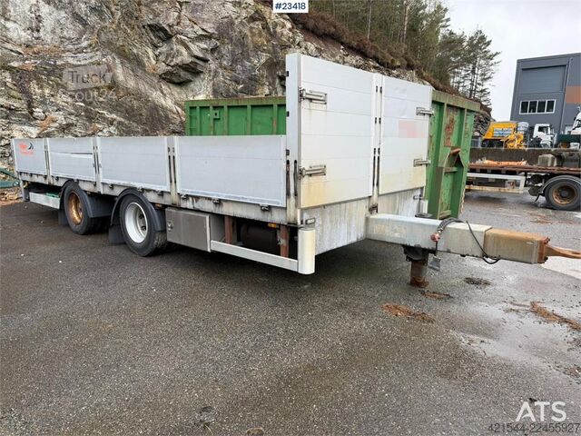 Платформенный трейлер HFR 2 akslet galvanized flat trailer with folding side