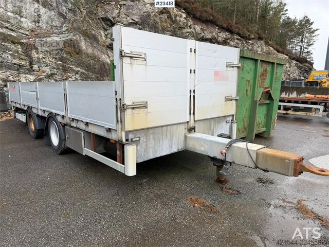 Платформенный трейлер HFR 2 akslet galvanized flat trailer with folding side