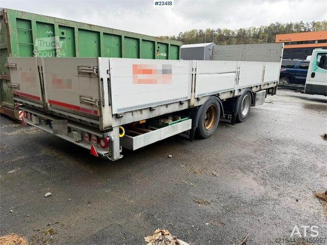 Платформенный трейлер HFR 2 akslet galvanized flat trailer with folding side
