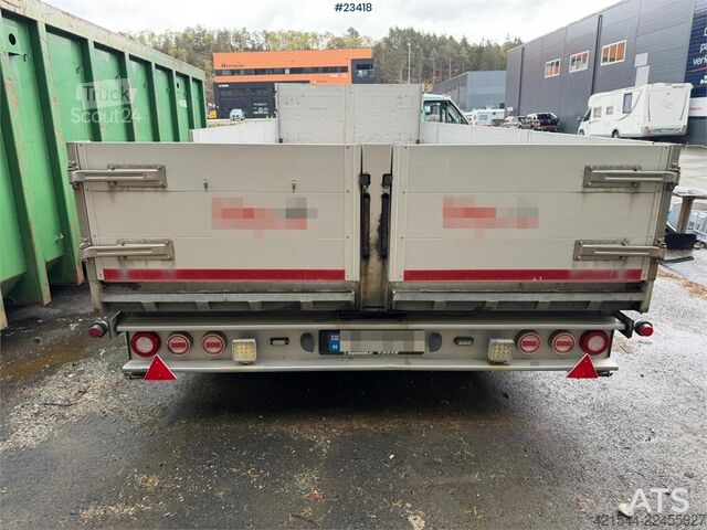 Платформенный трейлер HFR 2 akslet galvanized flat trailer with folding side