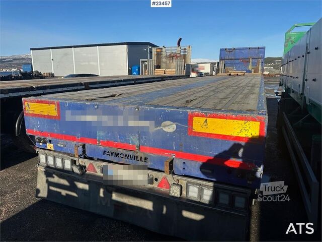 Платформенный трейлер Faymonville telemax flatbed semi trailer w/ 27 meter extension