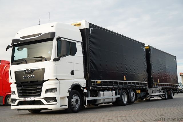 Camion jumbo MAN TGX 26.480 / ZESTAW TANDEM 120 M3 / PRZEJAZDOWY