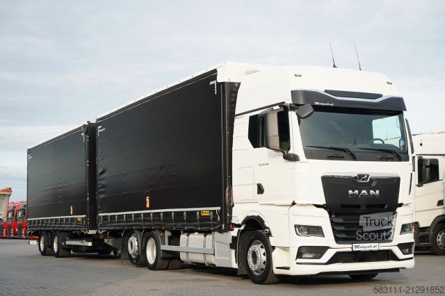 Camion jumbo MAN TGX 26.480 / ZESTAW TANDEM 120 M3 / PRZEJAZDOWY