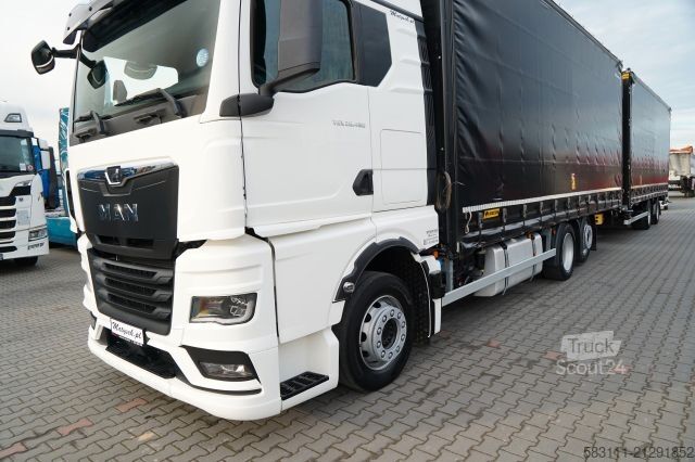 Camion jumbo MAN TGX 26.480 / ZESTAW TANDEM 120 M3 / PRZEJAZDOWY