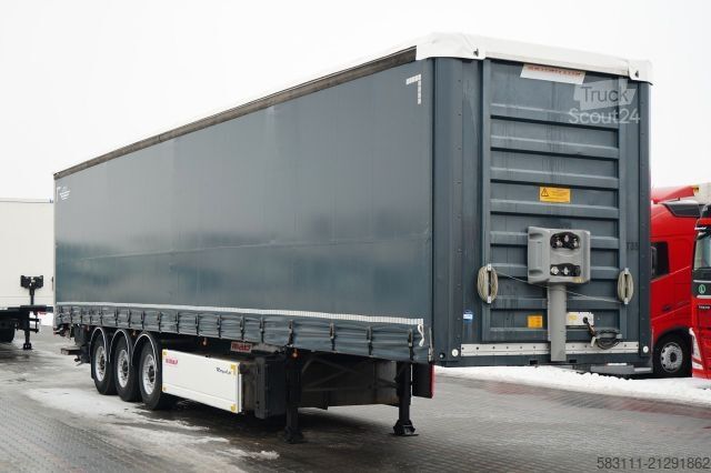 Open semitrailer with tarp FRUEHAUF FIRANKA / STANDARD / WINDA  2 000 kg / MOCNA POD