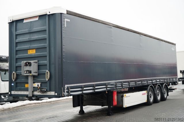 Open semitrailer with tarp FRUEHAUF FIRANKA / STANDARD / WINDA  2 000 kg / MOCNA POD