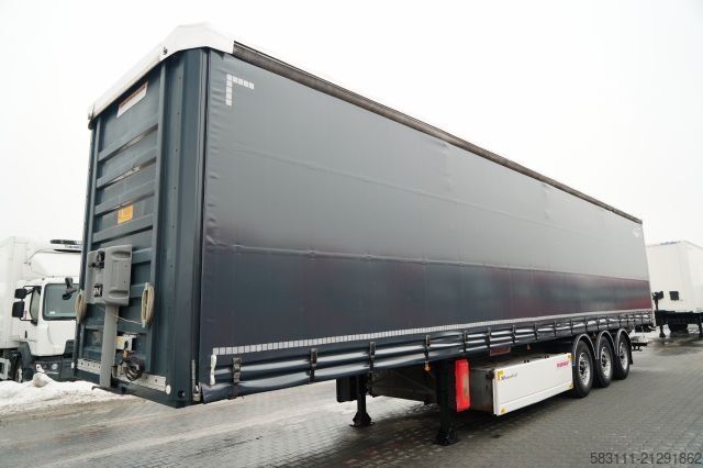 Open semitrailer with tarp FRUEHAUF FIRANKA / STANDARD / WINDA  2 000 kg / MOCNA POD