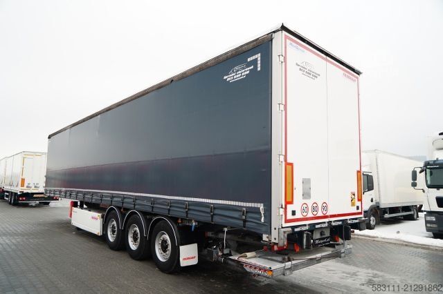 Open semitrailer with tarp FRUEHAUF FIRANKA / STANDARD / WINDA  2 000 kg / MOCNA POD