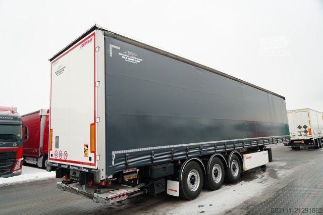 Open semitrailer with tarp FRUEHAUF FIRANKA / STANDARD / WINDA  2 000 kg / MOCNA POD