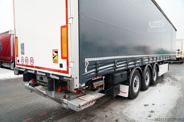 Open semitrailer with tarp FRUEHAUF FIRANKA / STANDARD / WINDA  2 000 kg / MOCNA POD