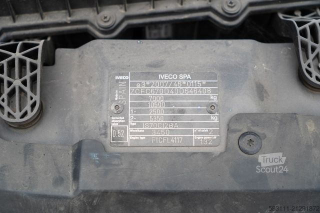 Furgón volquete IVECO DAILY 70-180 / WYWROTKA TYLNOZSYPOWA 2,8 M / DMC