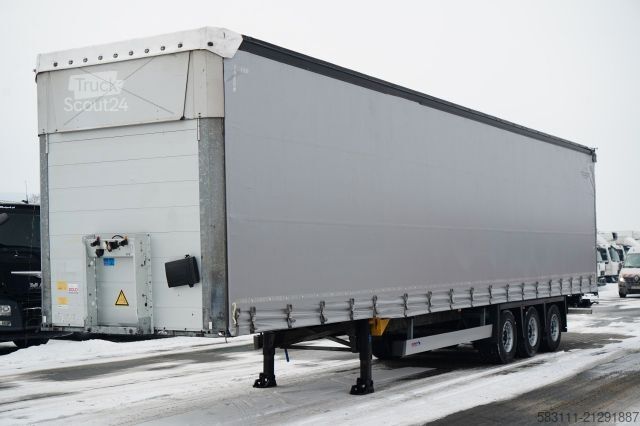 Auflieger mit Pritsche & Plane SCHMITZ CARGOBULL / FIRANKA / MEGA  / LOWDECK / DACH PODNOSZONY 