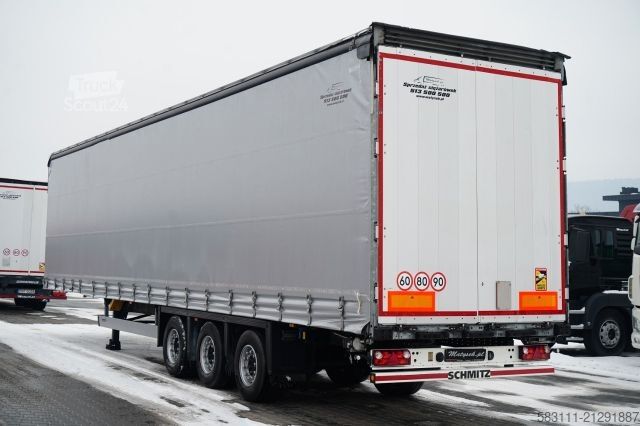 Auflieger mit Pritsche & Plane SCHMITZ CARGOBULL / FIRANKA / MEGA  / LOWDECK / DACH PODNOSZONY 