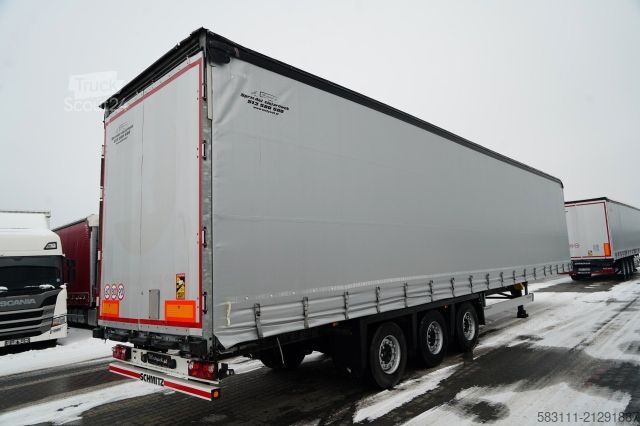Auflieger mit Pritsche & Plane SCHMITZ CARGOBULL / FIRANKA / MEGA  / LOWDECK / DACH PODNOSZONY 