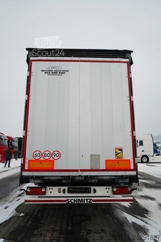 Auflieger mit Pritsche & Plane SCHMITZ CARGOBULL / FIRANKA / MEGA  / LOWDECK / DACH PODNOSZONY 
