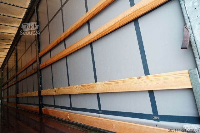 Auflieger mit Pritsche & Plane SCHMITZ CARGOBULL / FIRANKA / MEGA  / LOWDECK / DACH PODNOSZONY 