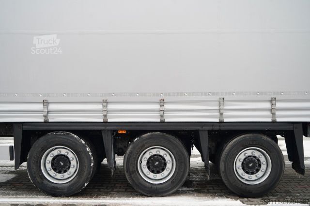 Auflieger mit Pritsche & Plane SCHMITZ CARGOBULL / FIRANKA / MEGA  / LOWDECK / DACH PODNOSZONY 