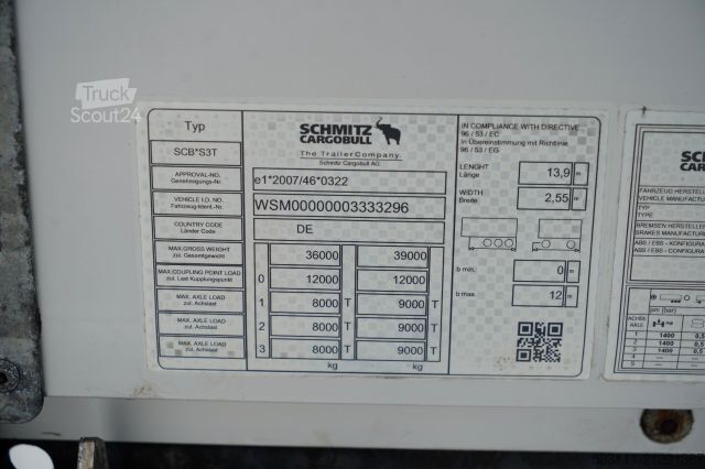 Auflieger mit Pritsche & Plane SCHMITZ CARGOBULL / FIRANKA / MEGA  / LOWDECK / DACH PODNOSZONY 