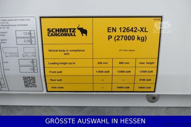Kofferauflieger SCHMITZ CARGOBULL Code XL Liftachse LED Beleuchtung ¤e