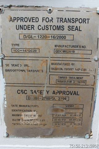 Remorcă cu caroserie interschimbabilă  20" Fuß Seecontainer / Container - 6 m. Nr.: 214