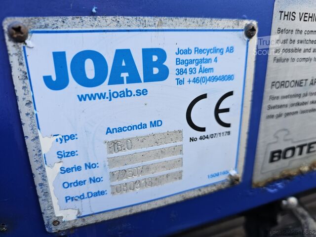 απορριμματοφόρο VOLVO FE-320 6x2 Lift/Lenk Luft/Luft JOAB Anac